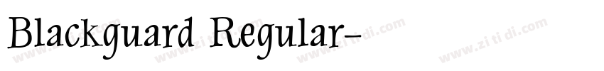Blackguard Regular字体转换